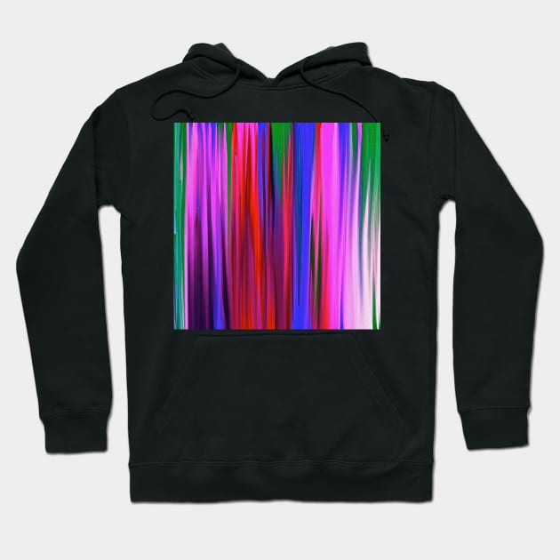 Colorful Rain Abstract Hoodie by Overthetopsm
